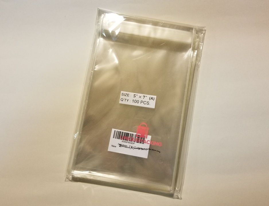 2500-- 5 x 7 Clear Resealable Cello Bags